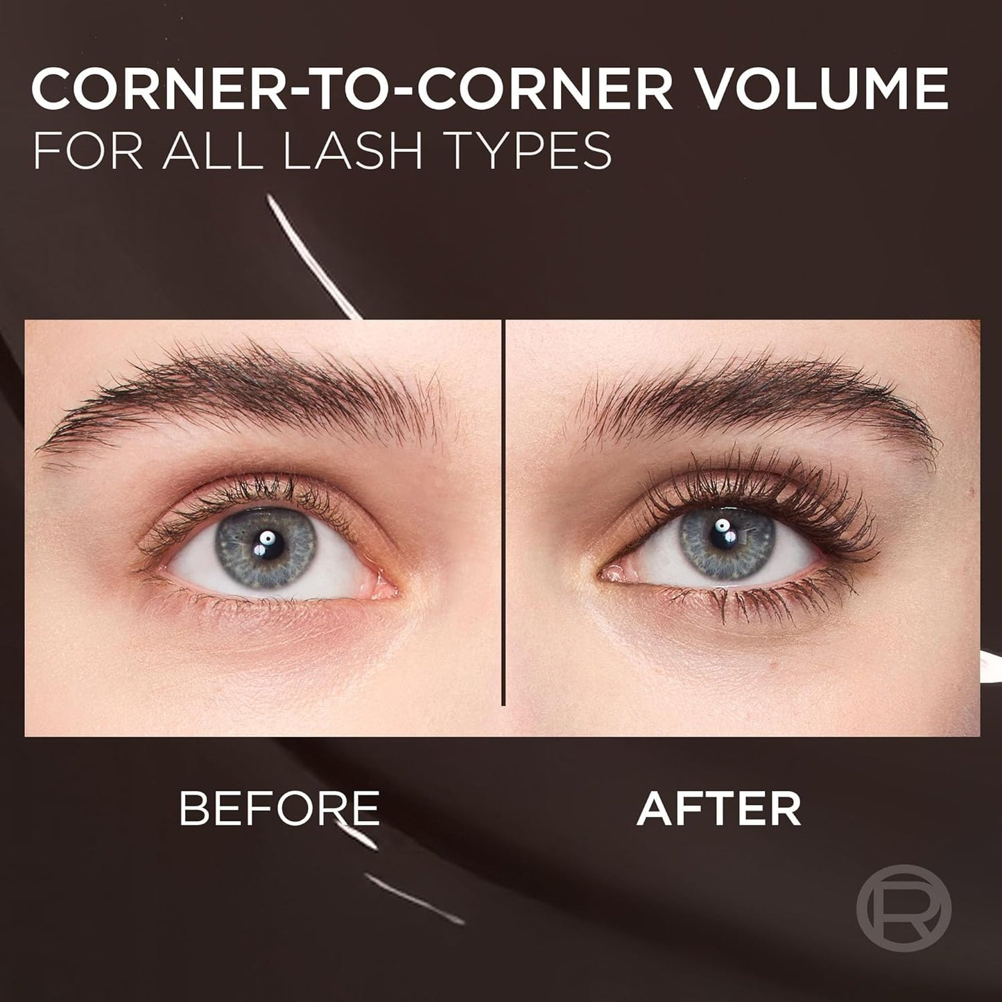 L'Oreal Paris Voluminous Panorama Chromatic Mascara, Volumizing and Lengthening Brown Mascara, Longwear, Smudge-Resistant and Washable, 705 Brown Leather
