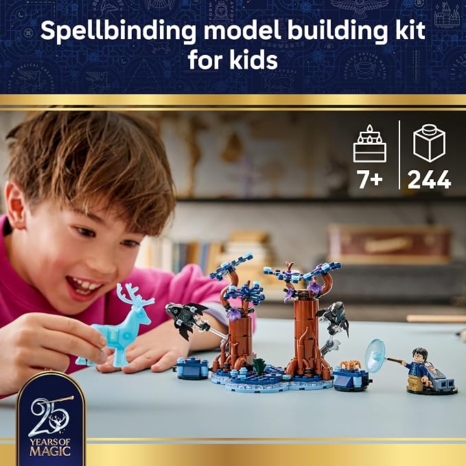 LEGO Harry Potter Forbidden Forest: Expecto Patronum 76475 | Building Toy for Girls & Boys, Ages 7+, Playset for Pretend Play, W/ Movie Character Figures, 244 pieces, Gift for Fans
