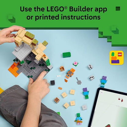 LEGO Minecraft Zombie Dungeon Building & Pretend Play Toy for Boys & Girls - Video Game Playset & Toy Figures for Kids, Ages 8+ - W/Wandering Wastelands Minifigure - Gift Idea for Birthdays - 21587