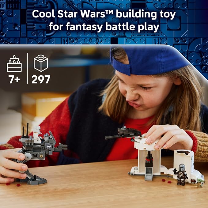 LEGO Star Wars AT-RT Attack - Building Toy for Boys & Girls, Ages 7+ - with The Mandalorian & Grogu Minifigures - Playset for Kids - Gift for Birthdays - 75444