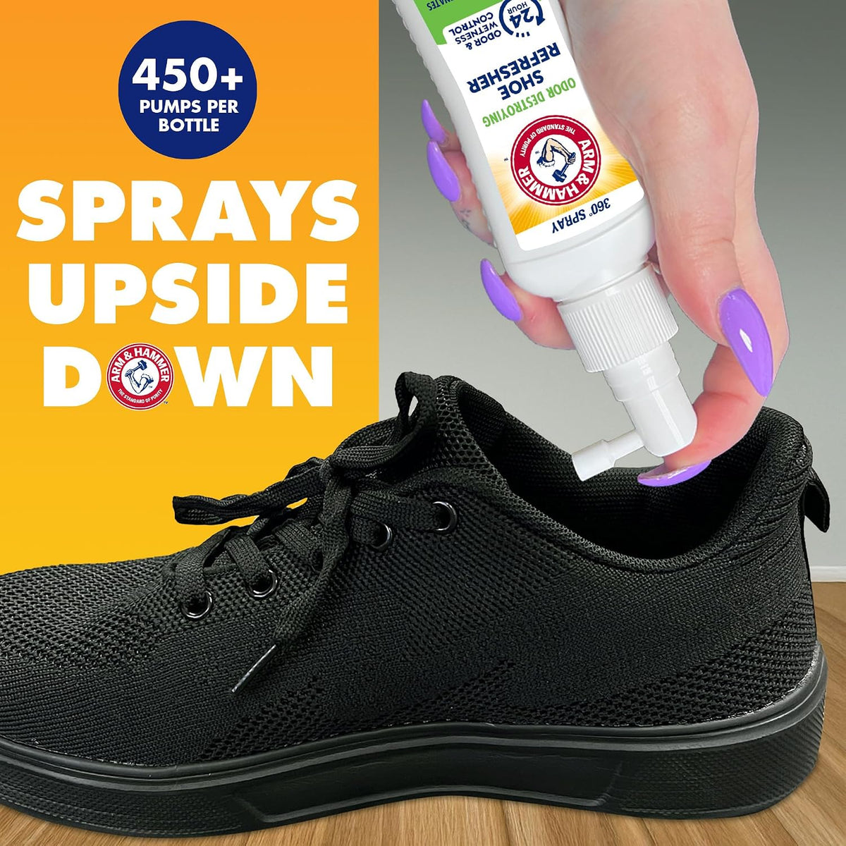 Arm & Hammer Shoe Refresher & Deodorizer Spray, Fresh Rain, 3.4 oz