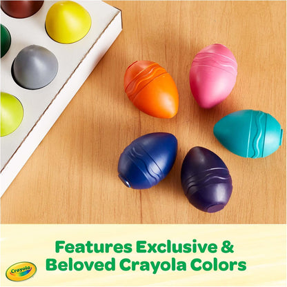 Crayola Large Egg Crayons (12ct), Classroom Must Haves, Teacher School Supplies for Toddlers, Kindergarten & Elementary, Ages 1+ | Classroom Must Haves, Teacher School Supplies for Toddlers, Kindergarten & Elementary, Ages 1+