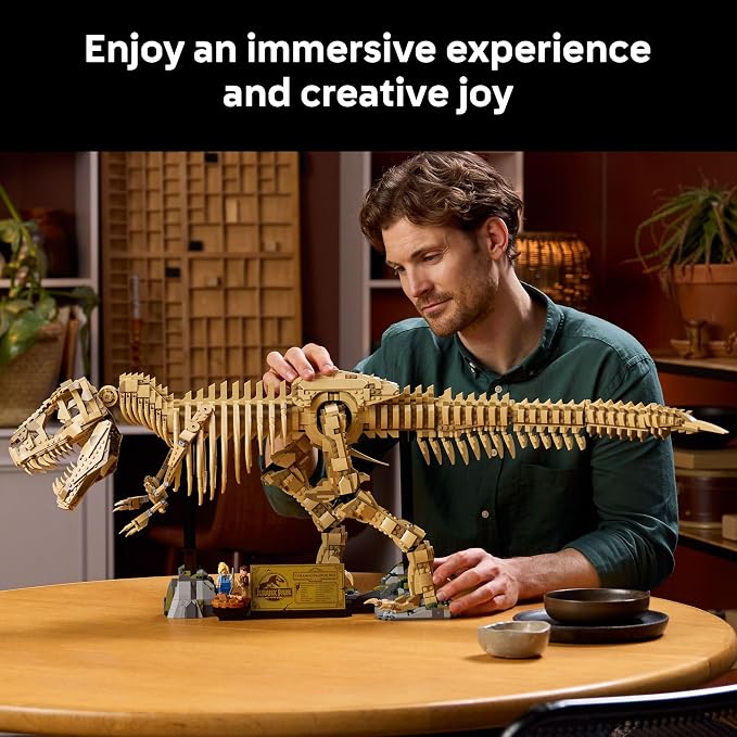 LEGO Jurassic World Dinosaur Fossils: Tyrannosaurus Rex - Building Set for Adults, Ages 18+ - Dinosaur Gift for Movie Lovers - Collectible Home Decor for Bedroom, Office, or Any Room - 76968