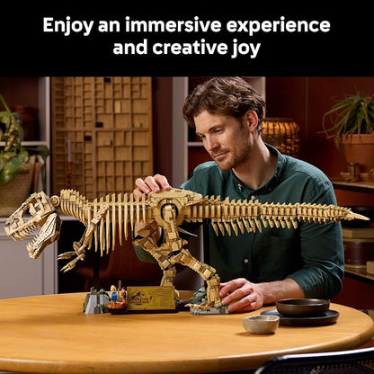 LEGO Jurassic World Dinosaur Fossils: Tyrannosaurus Rex - Building Set for Adults, Ages 18+ - Dinosaur Gift for Movie Lovers - Collectible Home Decor for Bedroom, Office, or Any Room - 76968