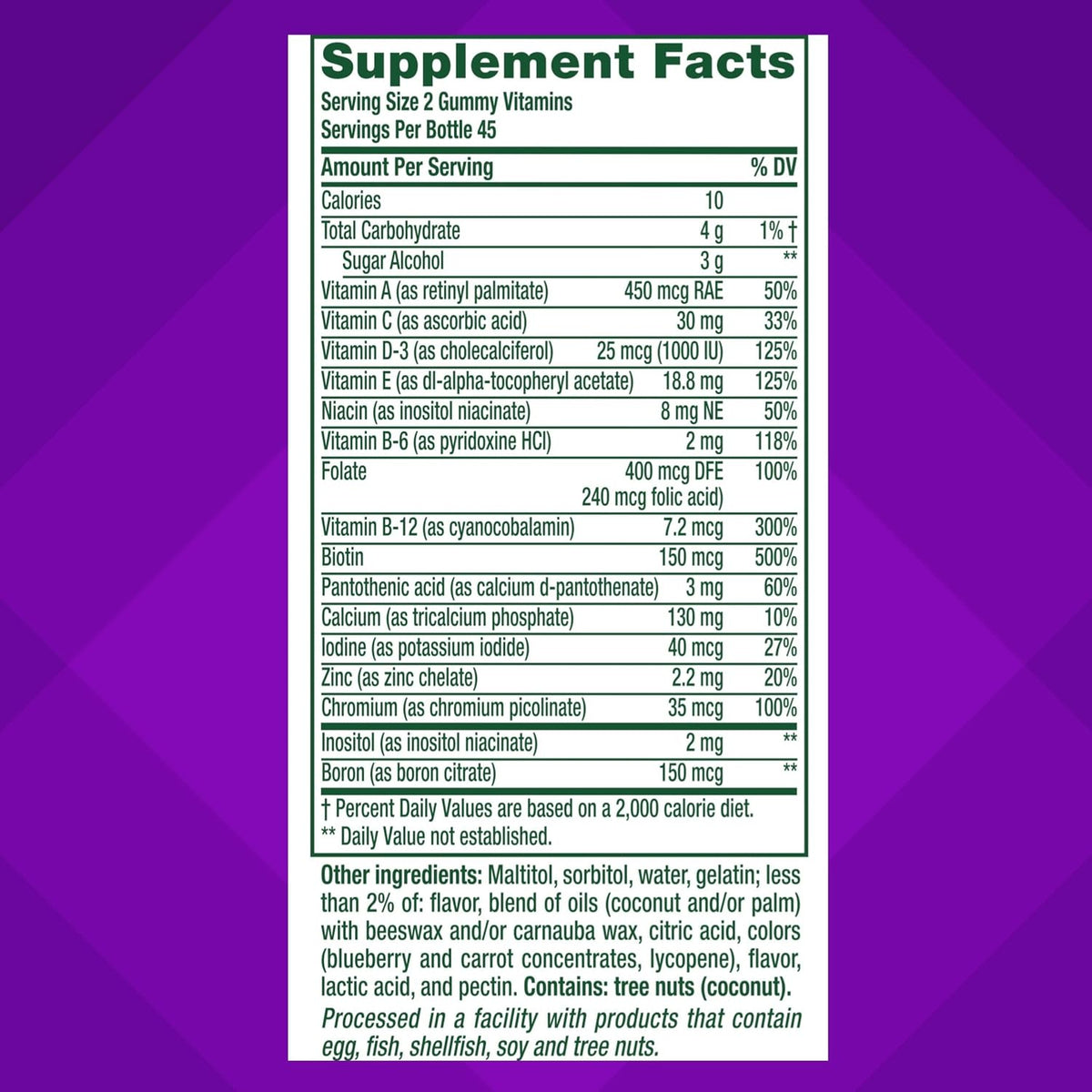 Vitafusion Women's Multivitamin Gummy Sugar Free | 90 Gummies