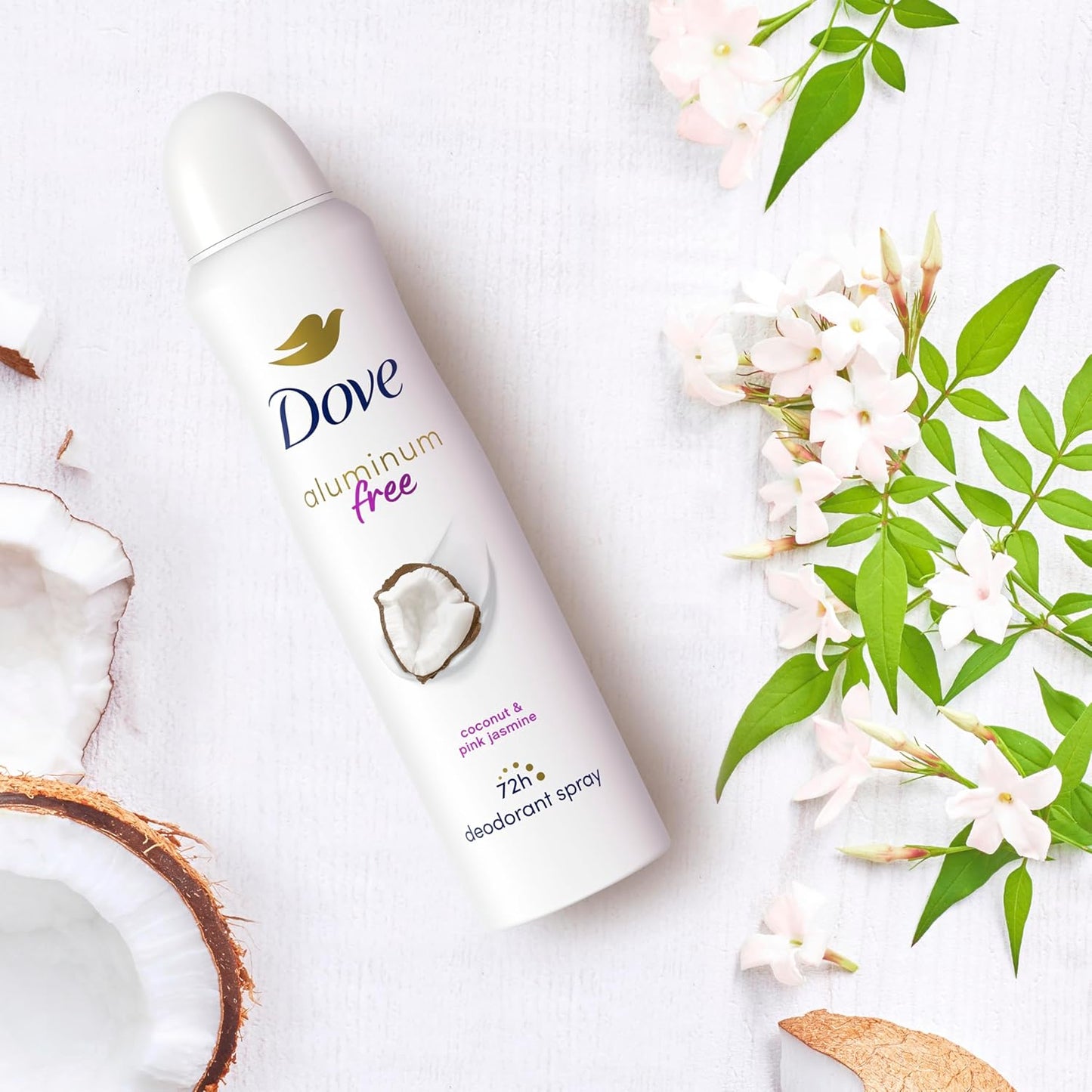 Dove Aluminum Free Deodorant Spray for Women 3 Count Coconut & Pink Jasmine 72 hour odor protection 4oz