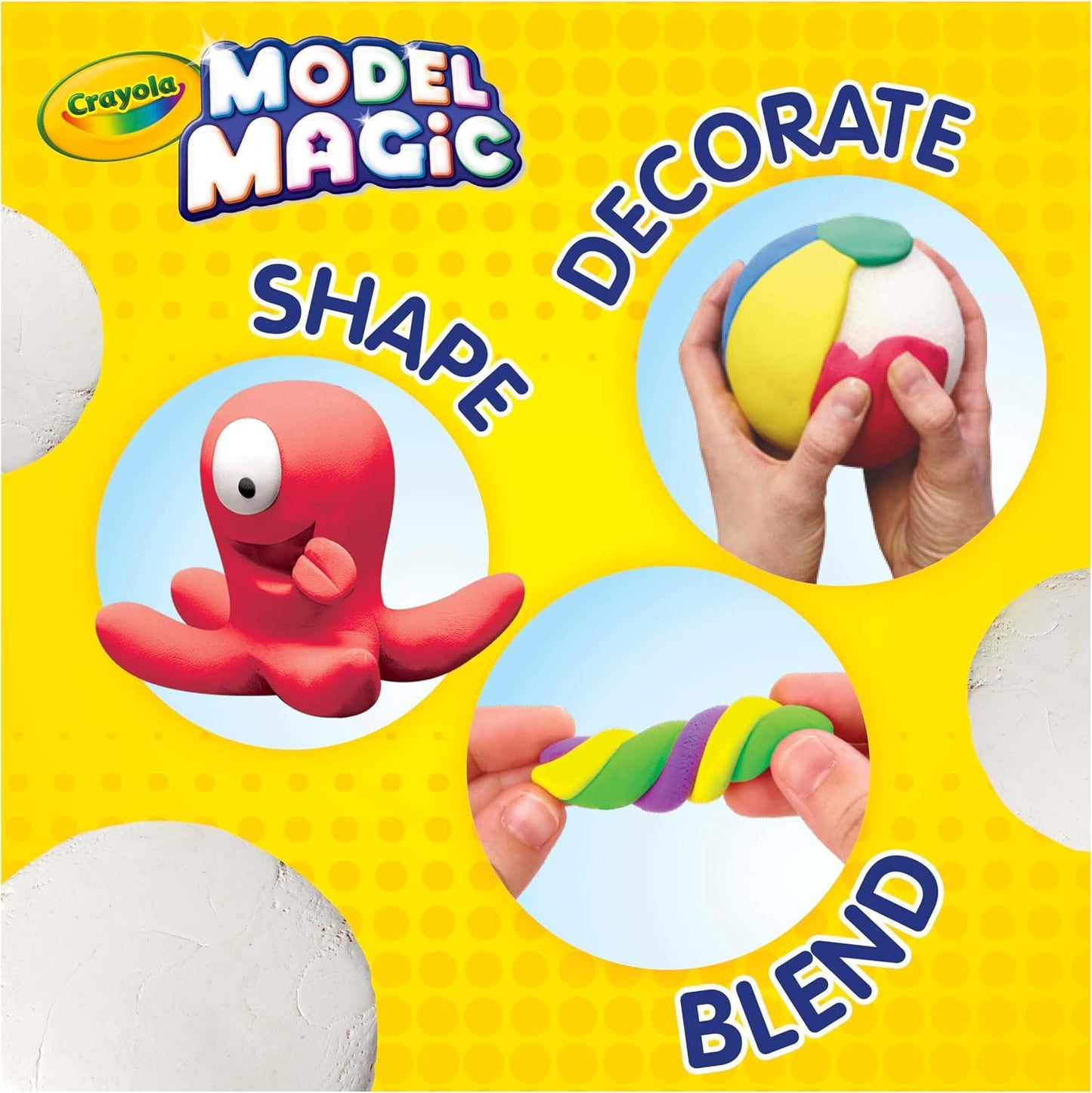 Crayola Model Magic White, 4‑Pack (8 oz Each), Teacher Must Haves & Classroom Essentials, Air‑Dry Modeling Material for Kids, Sculpting Craft Clay Alternative, Ages 3+