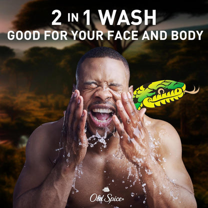 Old Spice Cleansing Body Wash for Men, 3X Defense, 24/7 Shower Fresh with Lasting Scent, 2-in-1 Body & Face Wash, MambaKing with Rich Plum Scent, 24 oz (Pack of 4)