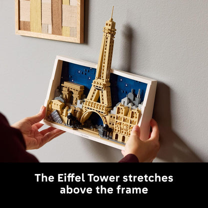 LEGO Architecture Paris – City of Love Building Set for Adults - Gift for Birthdays - Office or Bedroom Decor for Women & Men, Ages 18+ - W/Frame for Display - 21064
