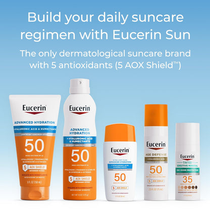 Eucerin Sun Advanced Hydration Sunscreen Lotion, SPF 50, 5 OZ