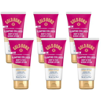 Gold Bond Plumping Collagen Body & Face Serum Lotion, Cherry Blossom Scent