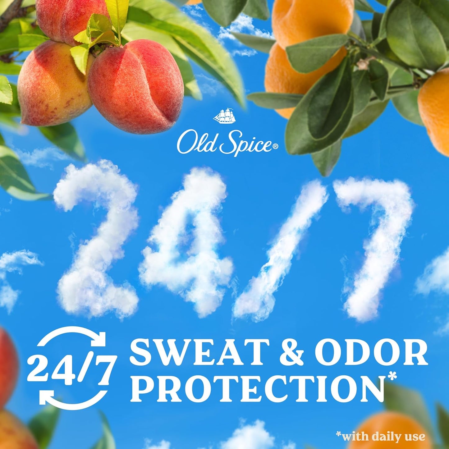 Old Spice Aluminum Free Deodorant for Men, 24/7 Lasting Freshness & Long Lasting Scent, 24/7 Sweat & Odor Protection, Sunrise with Peach + Mandarin Peel Scent, 3.0 oz