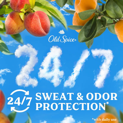 Old Spice Aluminum Free Deodorant for Men, 24/7 Lasting Freshness & Long Lasting Scent, 24/7 Sweat & Odor Protection, Sunrise with Peach + Mandarin Peel Scent, 3.0 oz