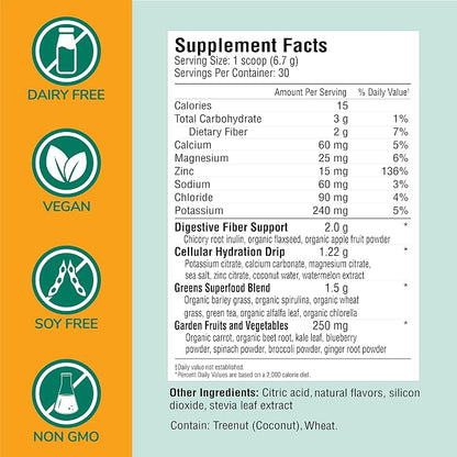 Country Farms Refreshers, Super Greens and Electrolytes, Essential Minerals and Superfoods, Hydration Support, Promotes Natural Energy, with Fiber, Piña Colada, 30 Servings