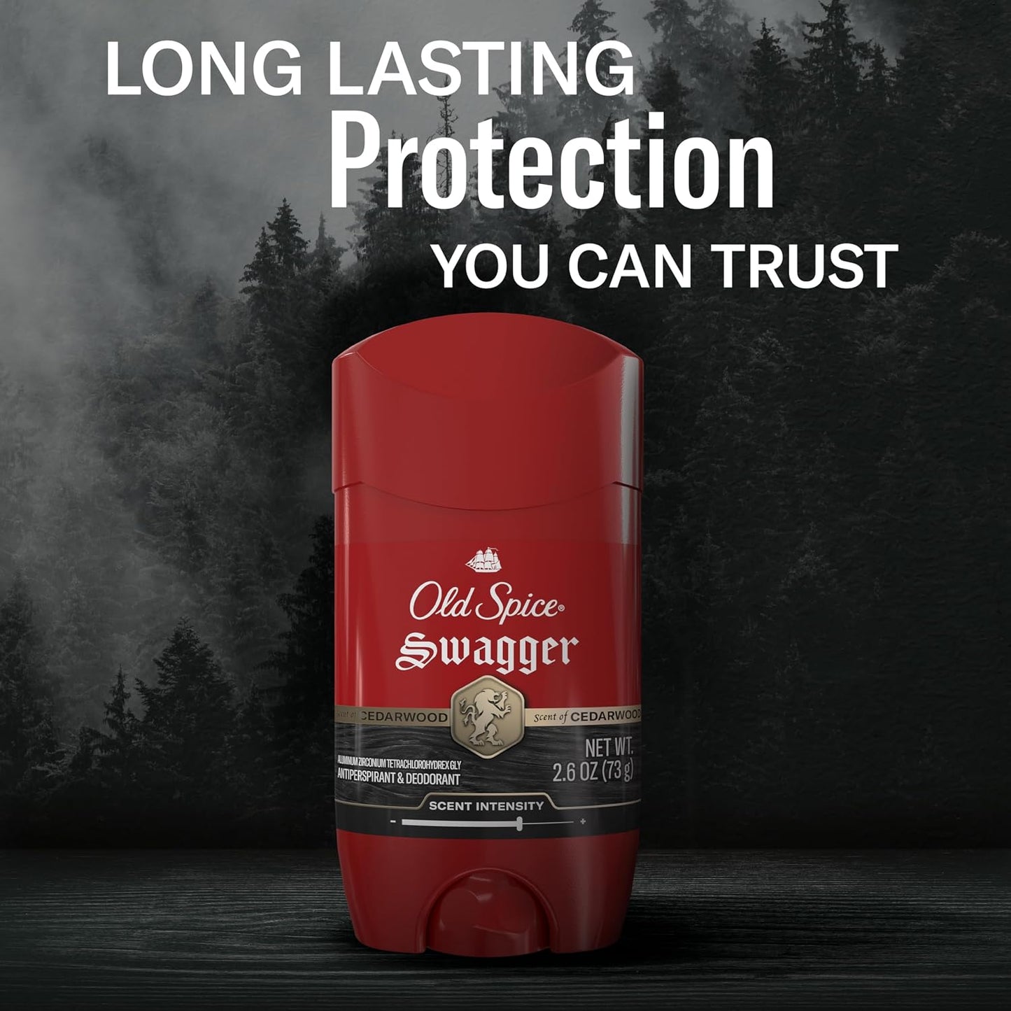 Old Spice Red Collection Invisible Solid Antiperspirant and Deodorant for Men, Swagger Scent, 48-Hour Odor Protection, Clear Application, Long-Lasting Freshness, 2.6oz