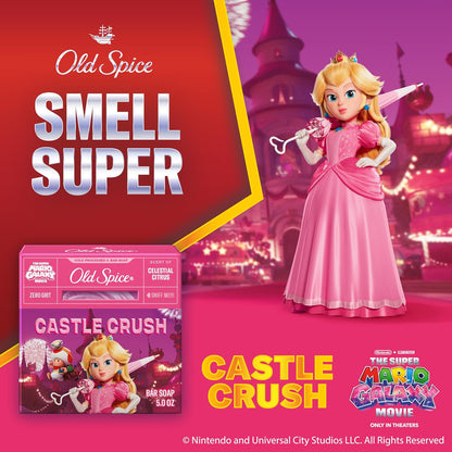 Old Spice Bar Soap for Men, x The Super Mario Galaxy Movie, Cold Pressed with Grit, Made with Natural Oils & Plant Based Cleanser, Celestial Citrus with Sweet Citrus & Berries Scent, 5.0 oz
