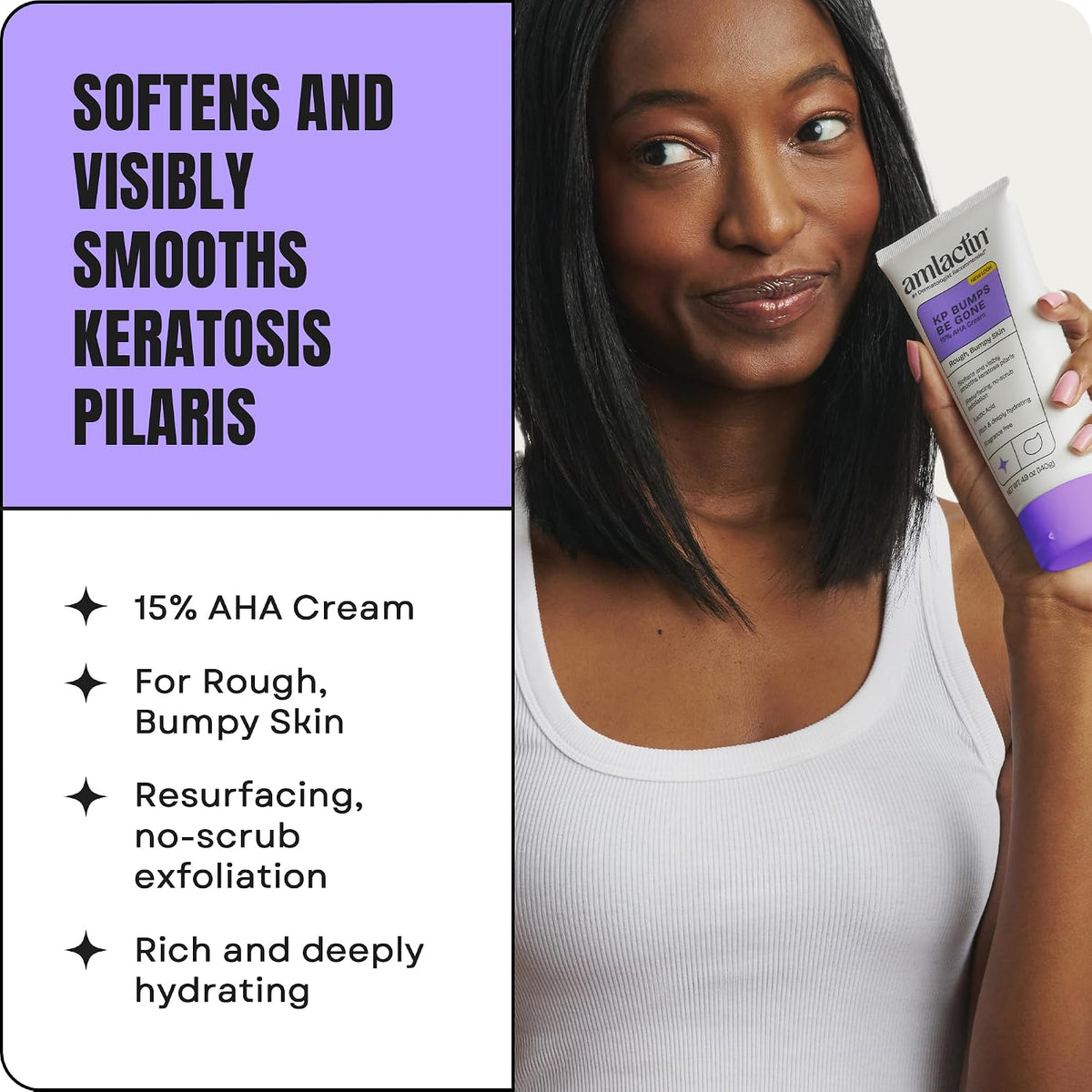 AmLactin KP Bumps Be Gone Body Cream, 15% Lactic Acid, 3 Ounce (Pack of 12)