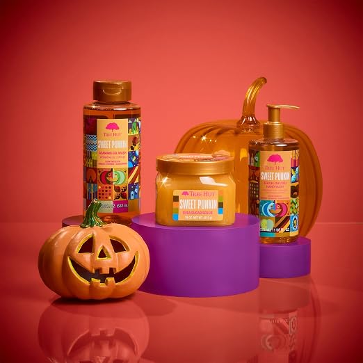 Tree Hut Fall Favorites Complete Bundle | Sweet Punkin Pumpkin & Meyow Scrubs, Body Washes & Body Butter | Ultimate Autumn Skincare Set | 5-Piece Gift Collection