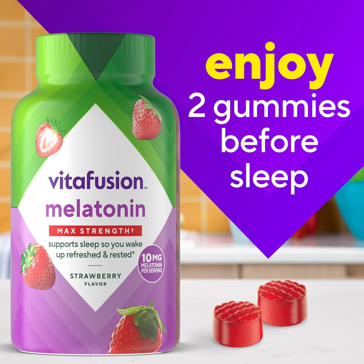 Vitafusion Melatonin Gummies 10mg Per 2 Gummies | 100 Count
