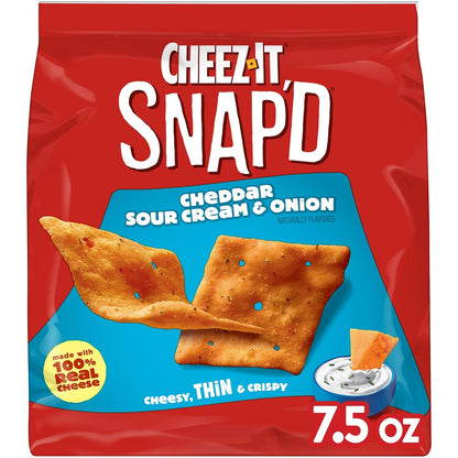 Cheez-It Grooves Crunchy Cheese Crackers, Snack Crackers, Lunch Snacks, Zesty Cheddar Ranch (6 Pouches)