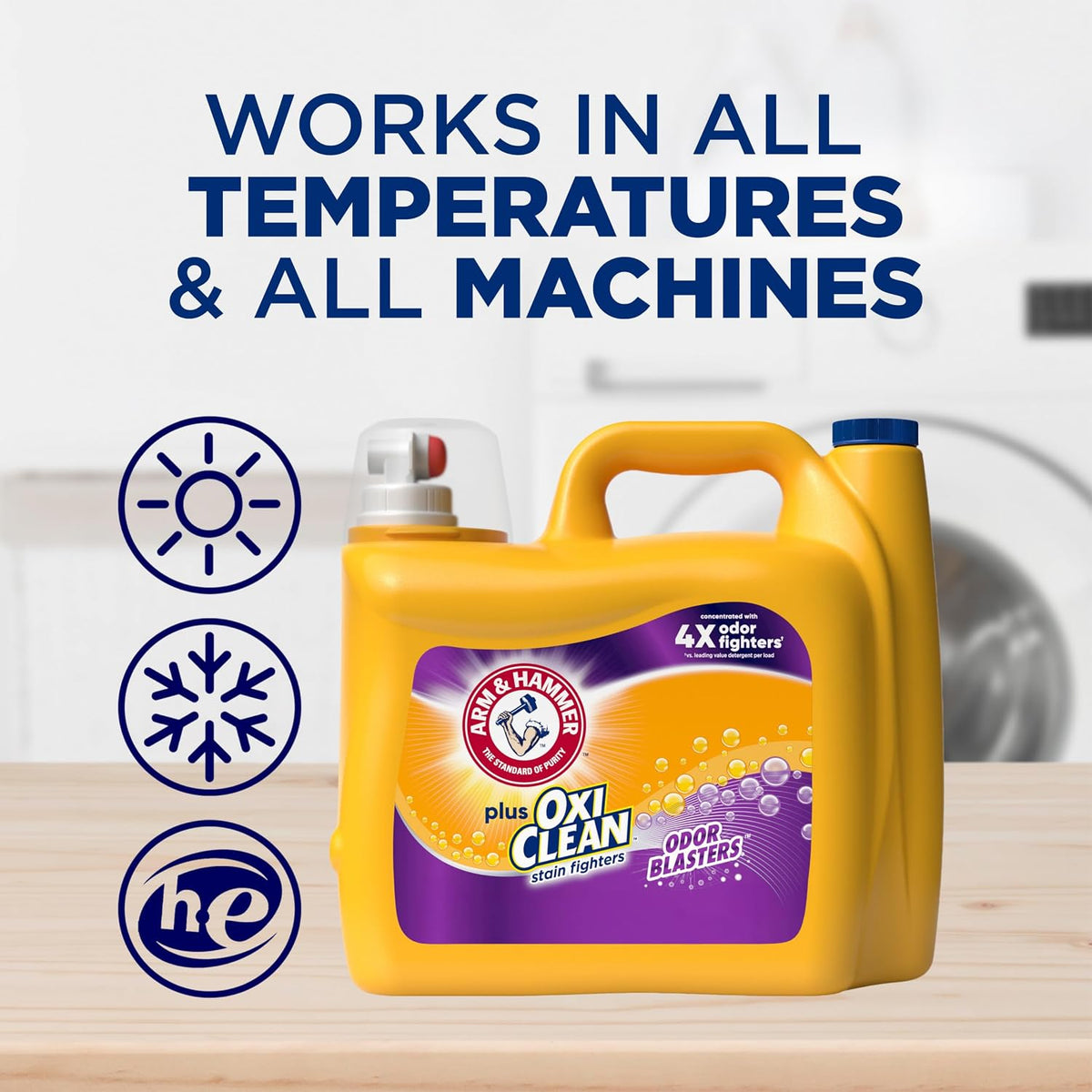 ARM & HAMMER Plus OxiClean with Odor Blasters Liquid Laundry Detergent