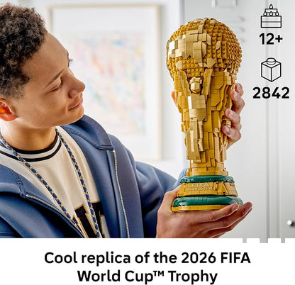 LEGO Editions FIFA World Cup Official Trophy Building Set - Kit for Display in Bedroom, Home Office, Book Shelf - Soccer Fans Collectible - W/World Cup 2026 Minifigure - Gift for Birthdays - 43020