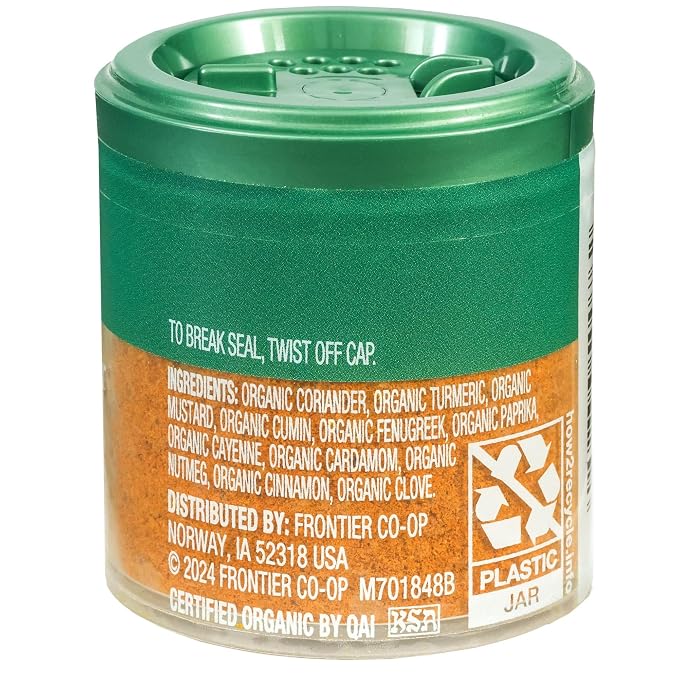 Simply Organic Curry Powder, Certified Organic, Kosher, Mini Spices | 0.53 Ounce (Pack of 6)