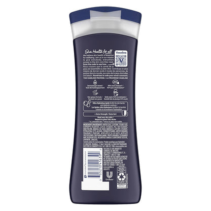 Vaseline Lotion for Men Extra Strength 3-in-1 for Face, Hands & Body + Original Lip Therapy for Dry Lips with Petroleum Jelly (3 Piece Set)