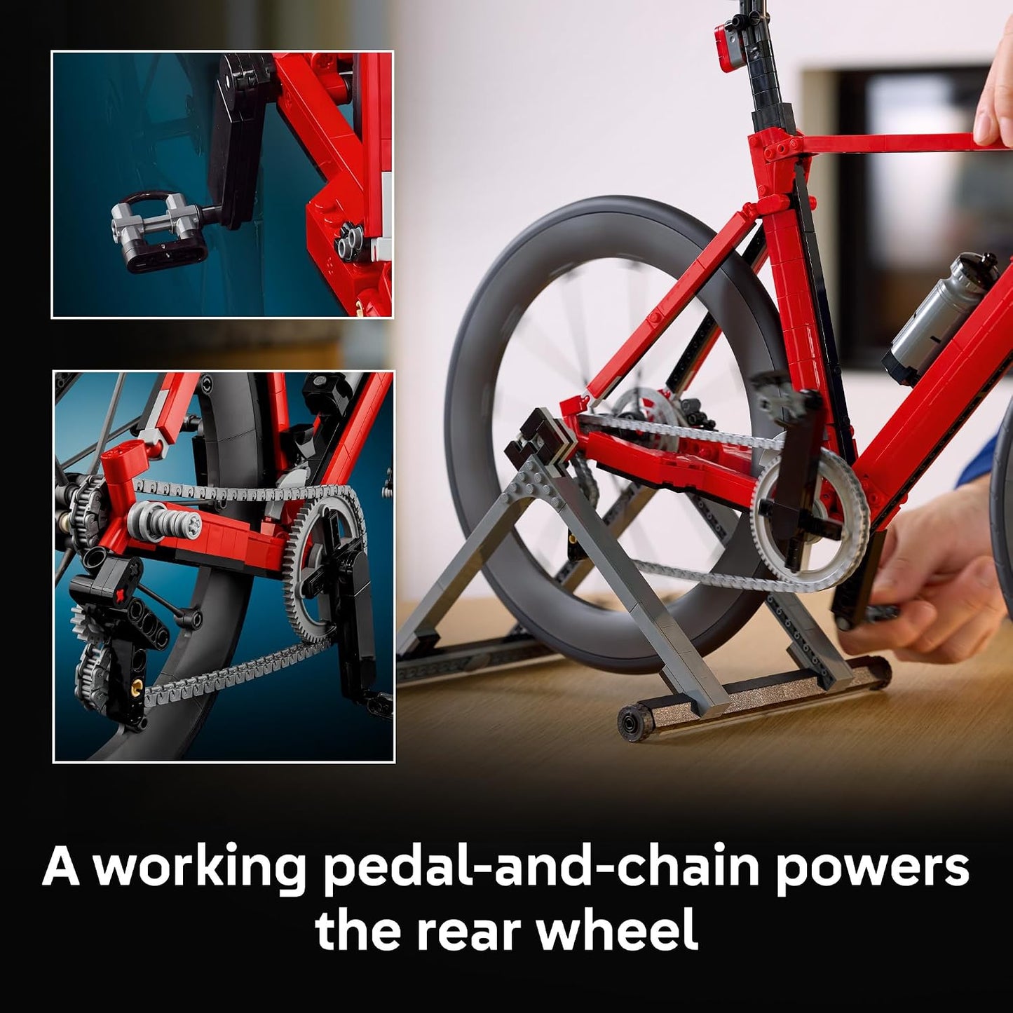 LEGO Icons Road Bike - Building Set for Adults, Ages 18+ - Model Racing Bike with Realistic Details - Home Office or Desk Decor - Gift for Men & Women - 11380
