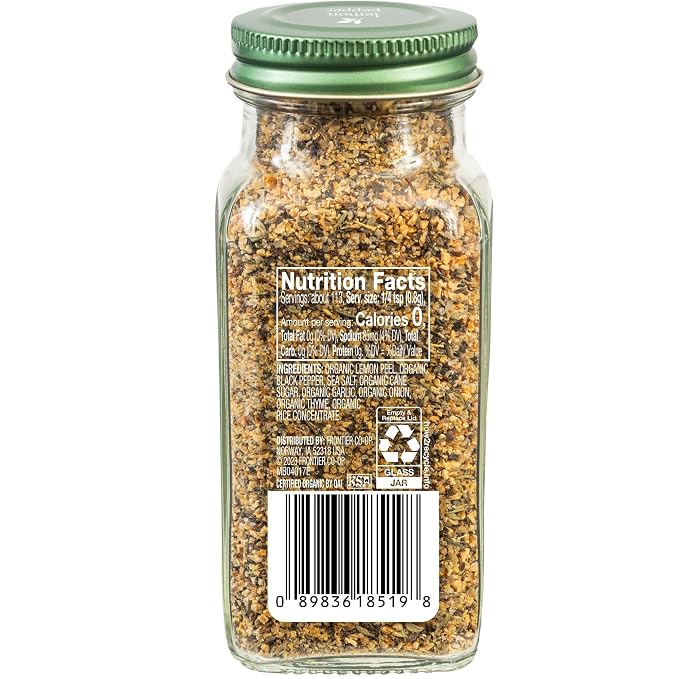 Simply Organic Lemon Pepper, Certified Organic, Kosher | 3.17 Ounce (Pack of 1)