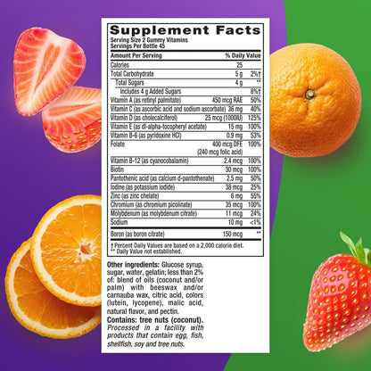 Vitafusion Multivitamin Gummies + Immune Support | 90 Adult Gummy Vitamins