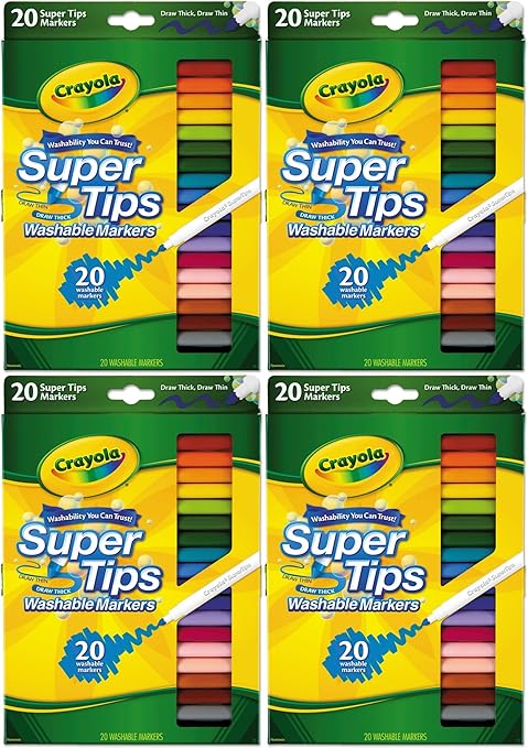 Crayola 58-8106 20CT Super Tips Marker (Pack of 4)