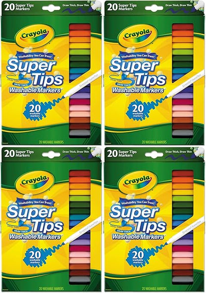 Crayola 58-8106 20CT Super Tips Marker (Pack of 4)