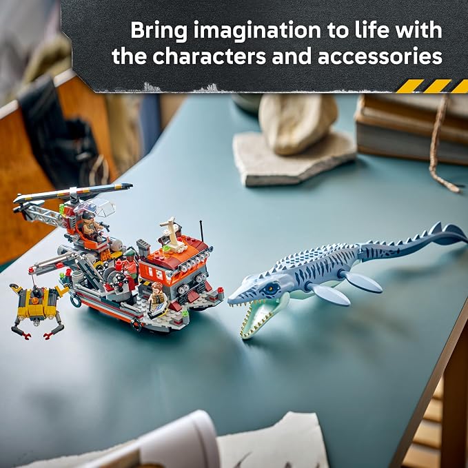LEGO Jurassic World Mosasaurus Dinosaur Boat Attack 77983