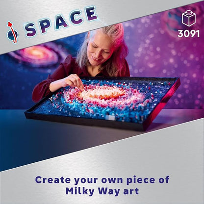 LEGO Art The Milky Way Galaxy Building Set - Space Decor DIY Kits for Adults for Bedroom wall, Ages 18+ - Gift Ideas for Astronomy Lovers, Men & Women - Includes Frame for Display - 31212