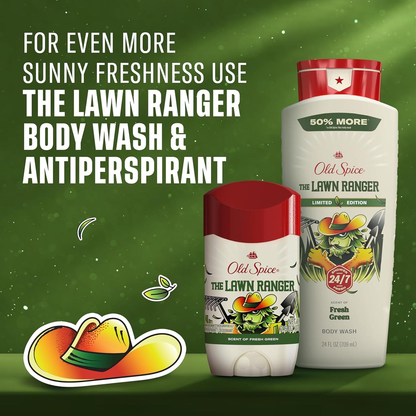 Old Spice Body Wash for Men, Summerdudes, 24/7 Shower Fresh with Daily Use, Long Lasting Scent, Cleanse & Refresh Skin, VIP Festival Experience, Lawn Ranger with Fresh Green Scent, 24 oz