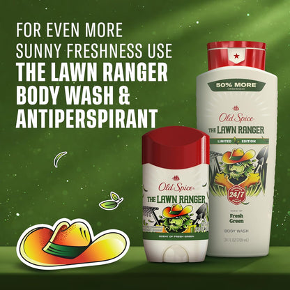 Old Spice Body Wash for Men, Summerdudes, 24/7 Shower Fresh with Daily Use, Long Lasting Scent, Cleanse & Refresh Skin, VIP Festival Experience, Lawn Ranger with Fresh Green Scent, 24 oz