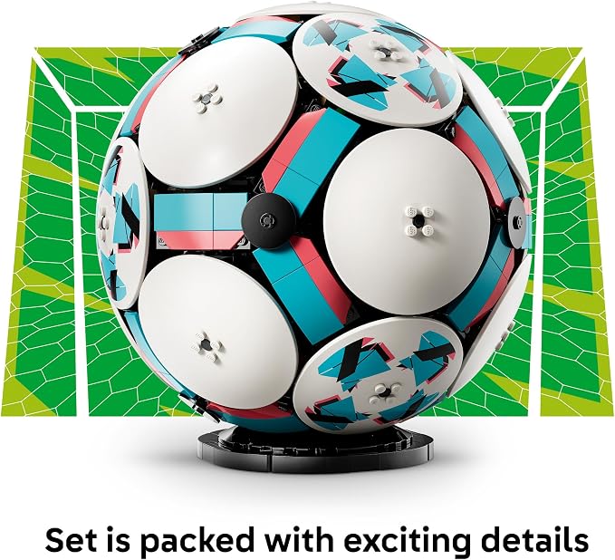 LEGO Editions Soccer Ball - Building Toy for Kids - Collectible Sports Decor for Boys & Girls, Ages 10+ - Includes Micro Stadium - Gift for Birthdays - 43019