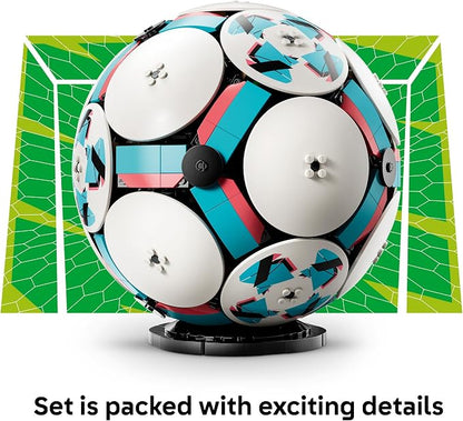 LEGO Editions Soccer Ball - Building Toy for Kids - Collectible Sports Decor for Boys & Girls, Ages 10+ - Includes Micro Stadium - Gift for Birthdays - 43019