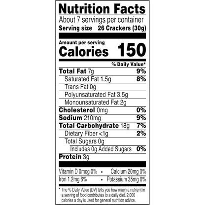 Cheez-It Cheese Crackers, Baked Snack Crackers, Office and Kids Snacks, White Cheddar, 7oz Box (1 Box)