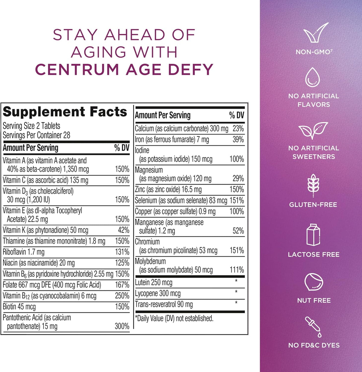 Centrum Age Defy for Women 35 and Over, 60 Tablets