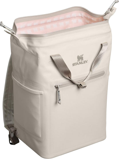 Stanley All Day Madeleine Backpack Soft Cooler 20 Can Cooler with Handle and Shoulder Straps Insulated Travel Bag with Zipper BPA-Free
