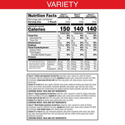 Cheez-It Cheese Crackers, Baked Snack Crackers, Lunch Snacks, Family Size, Extra Cheesy, 21oz Box (1 Box)
