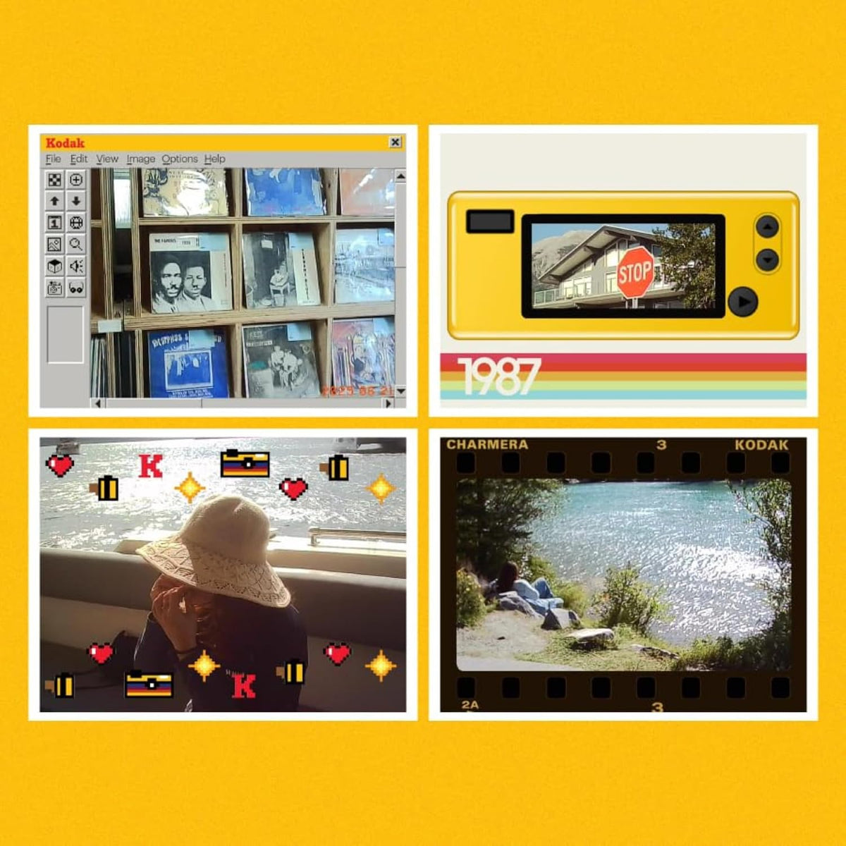 KODAK CHARMERA Keychain Digital Camera Blind Box Whole Set (6PC),Mini Camera,Digicam,Video Recording,Bag Charm,1.6 Megapixels,Micro SD Card Slot,for Beginners Teens and Adults