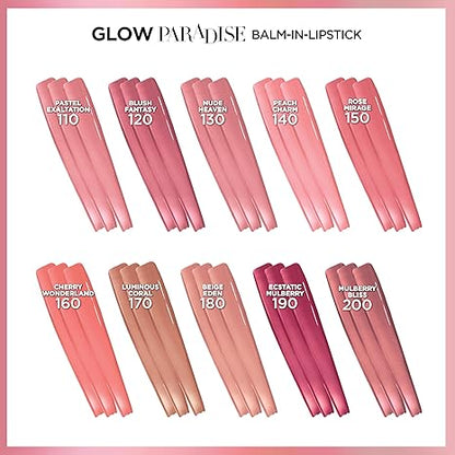 L'Oreal Paris Glow Paradise Hydrating Balm-in-Lipstick with Pomegranate Extract, Cherry Wonderland, 0.1 Oz