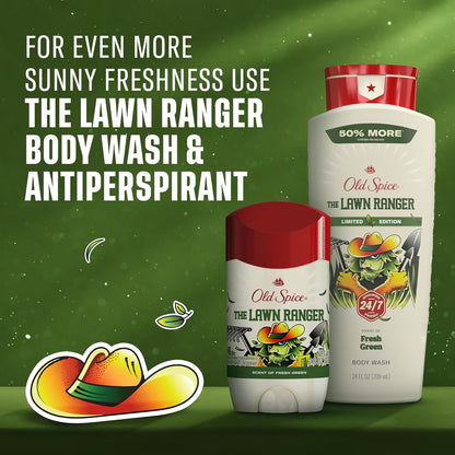 Old Spice Dry Feel Antiperspirant Deodorant for Men, Summerdudes, 24/7 Sweat & Odor Protection, 24/7 Sunny Freshness & Long Lasting Scent, Invisible Solid, Lawn Ranger with Fresh Green Scent, 2.6 oz