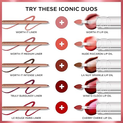 L'Oreal Paris Colour Riche Lip Liner Pencil, Creamy Pencil with Omega 3 and Vitamin E, 570 Worth It Intense, Brown Lip Liner, 0.01 Oz