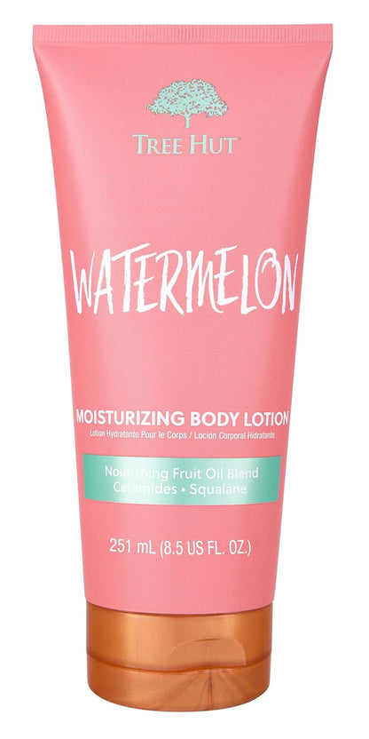 Tree Hut Watermelon Moisturizing Body Lotion, Ceramide and Squalene Formula Helps Protect Skin, Long-lasting Hydration Leaves Skin Feeling Soft & Moisturized, 8.5 Fl Oz.
