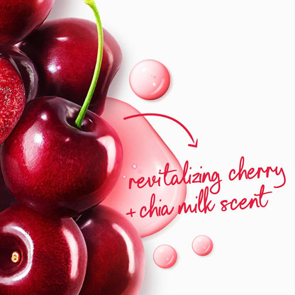 Dove 24hr Lotion Body Wash Revitalizante Cherry & Chia Milk, 30.6 oz | Hydrating body wash with MicroMoisture and a luscious cherry scent