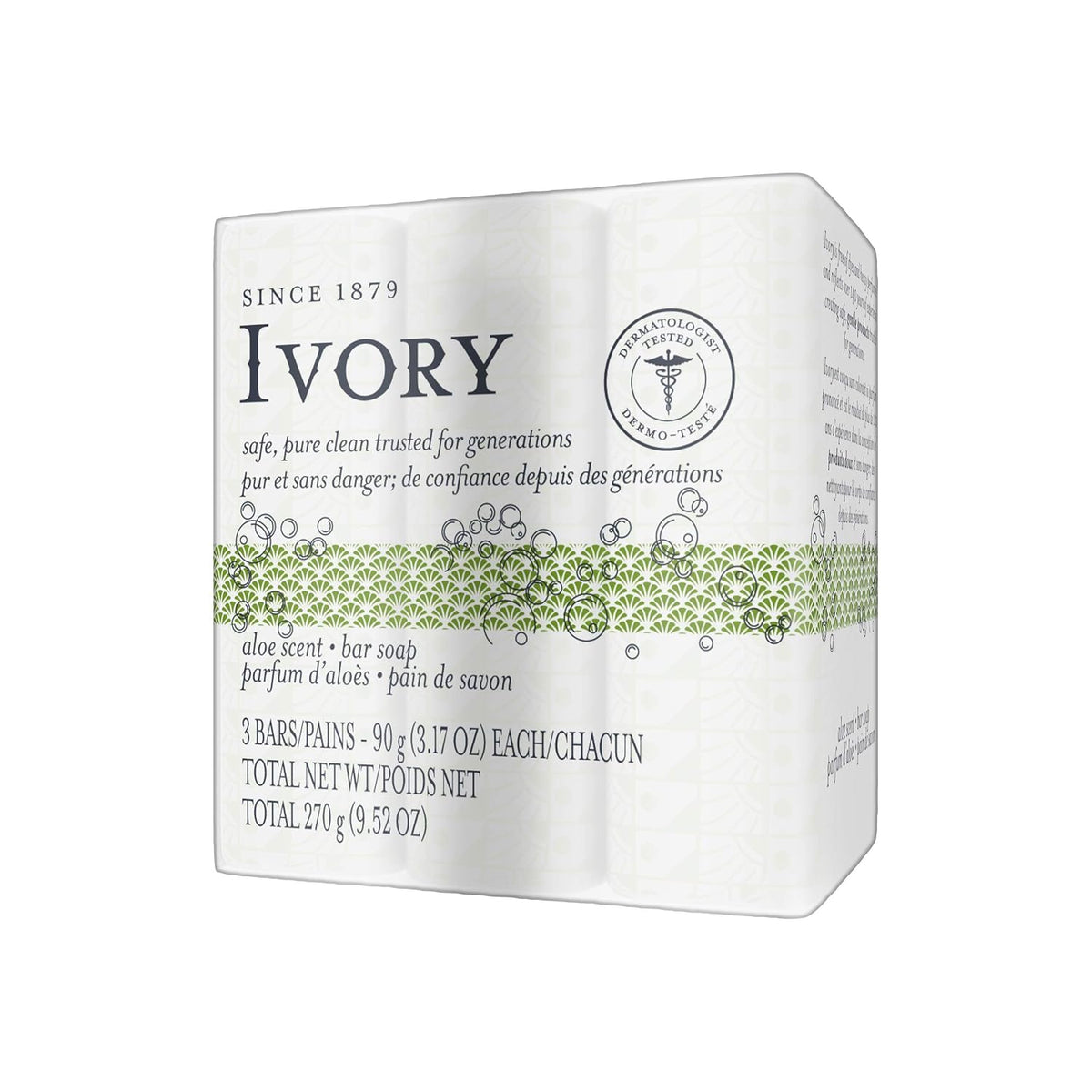 Simply Ivory Aloe Bath Bar by Ivory, 3 Count (Pack of 3)